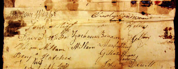 Zachariah Milam & Benjamin signatures